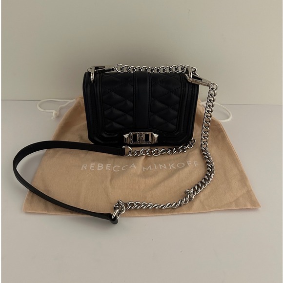 Rebecca Minkoff Handbags - Rebecca Minkoff Mini Love‎ Quilted Leather Crossbody Bag Navy Blue